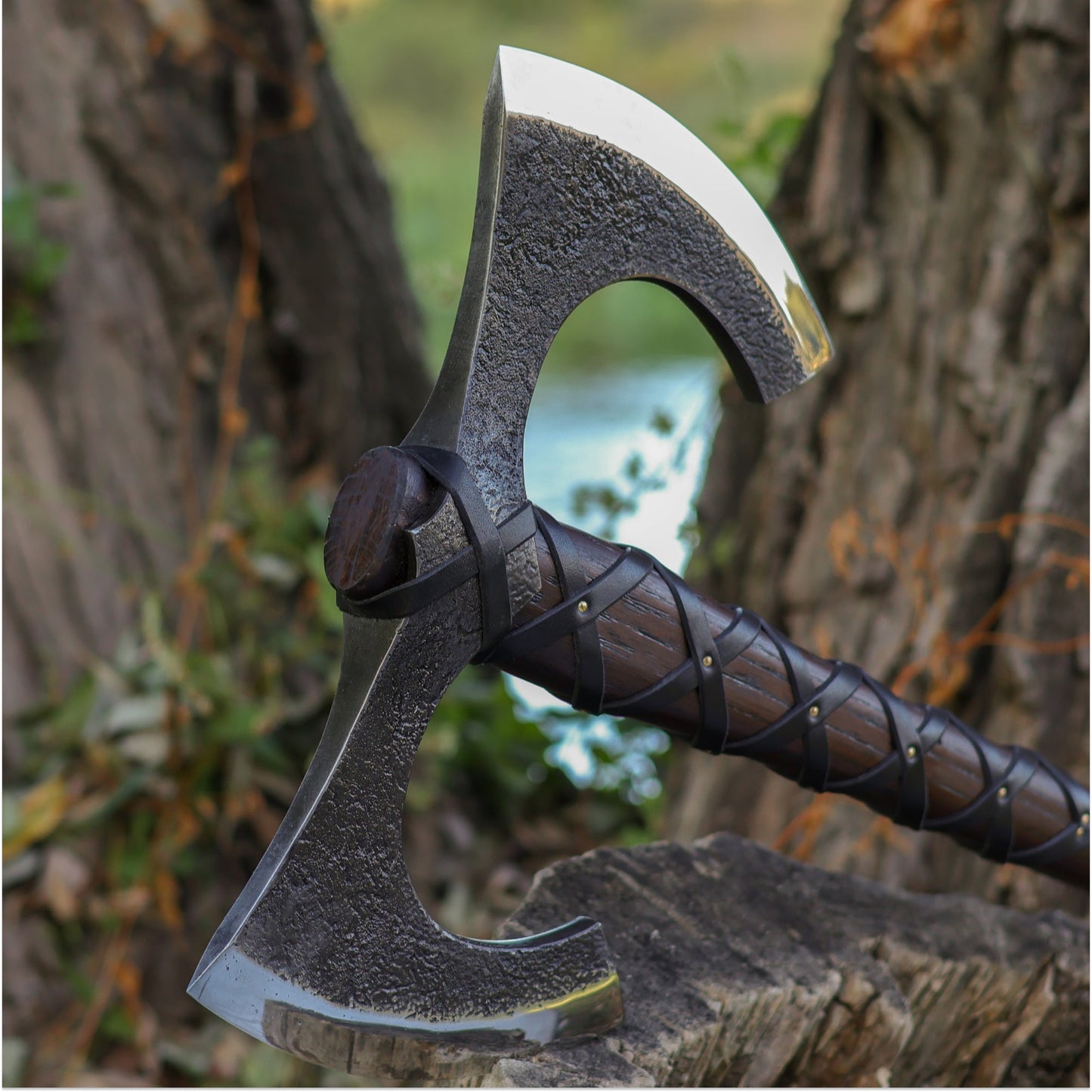 Viking Double-Edged Axe "Havamal"
