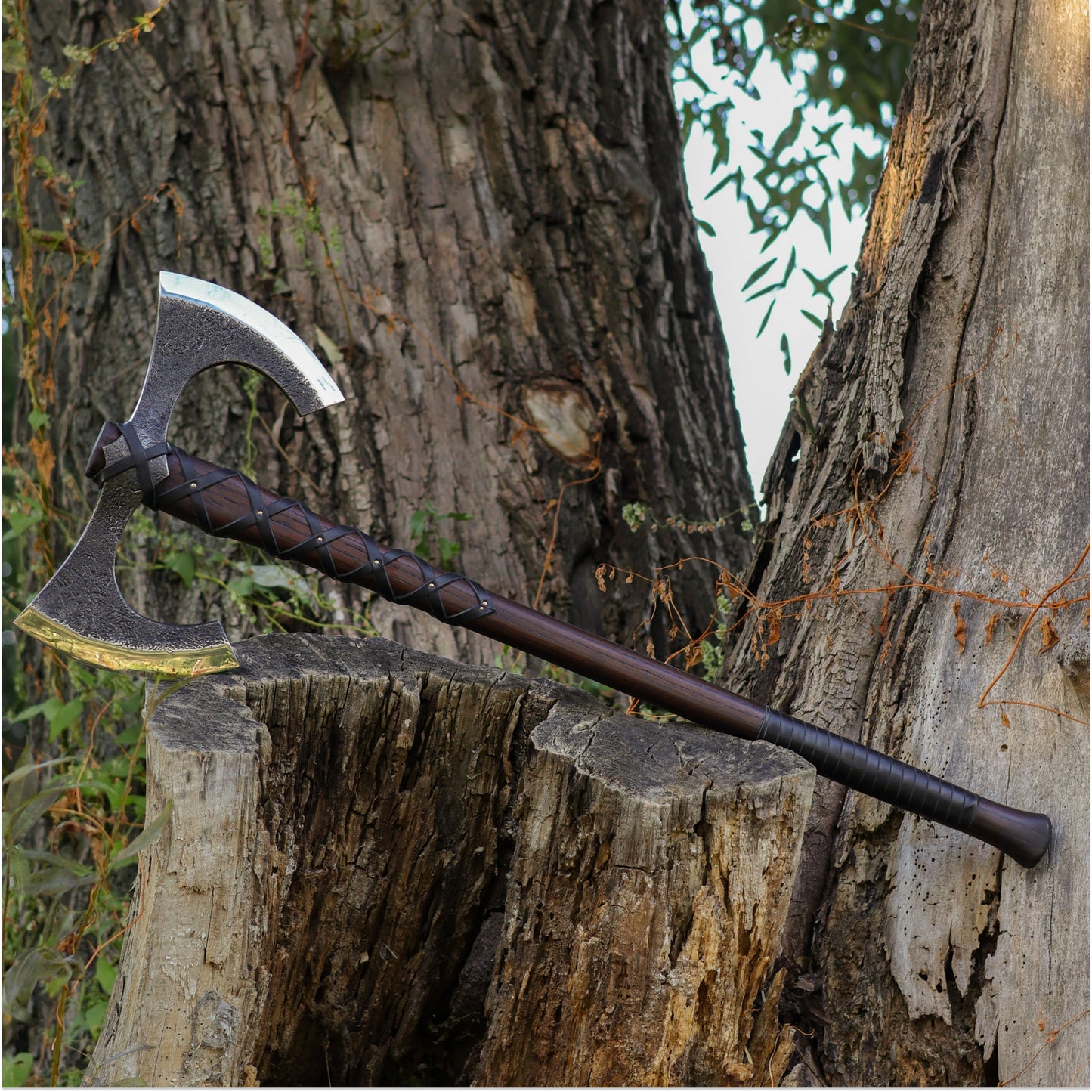 Viking Double-Edged Axe "Havamal"
