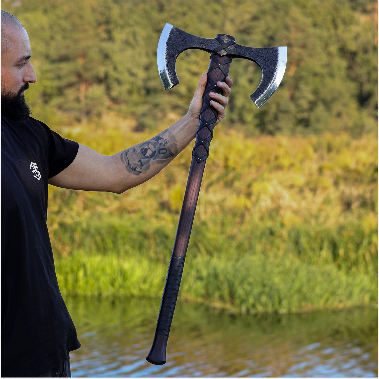 Viking Double-Edged Axe "Havamal"