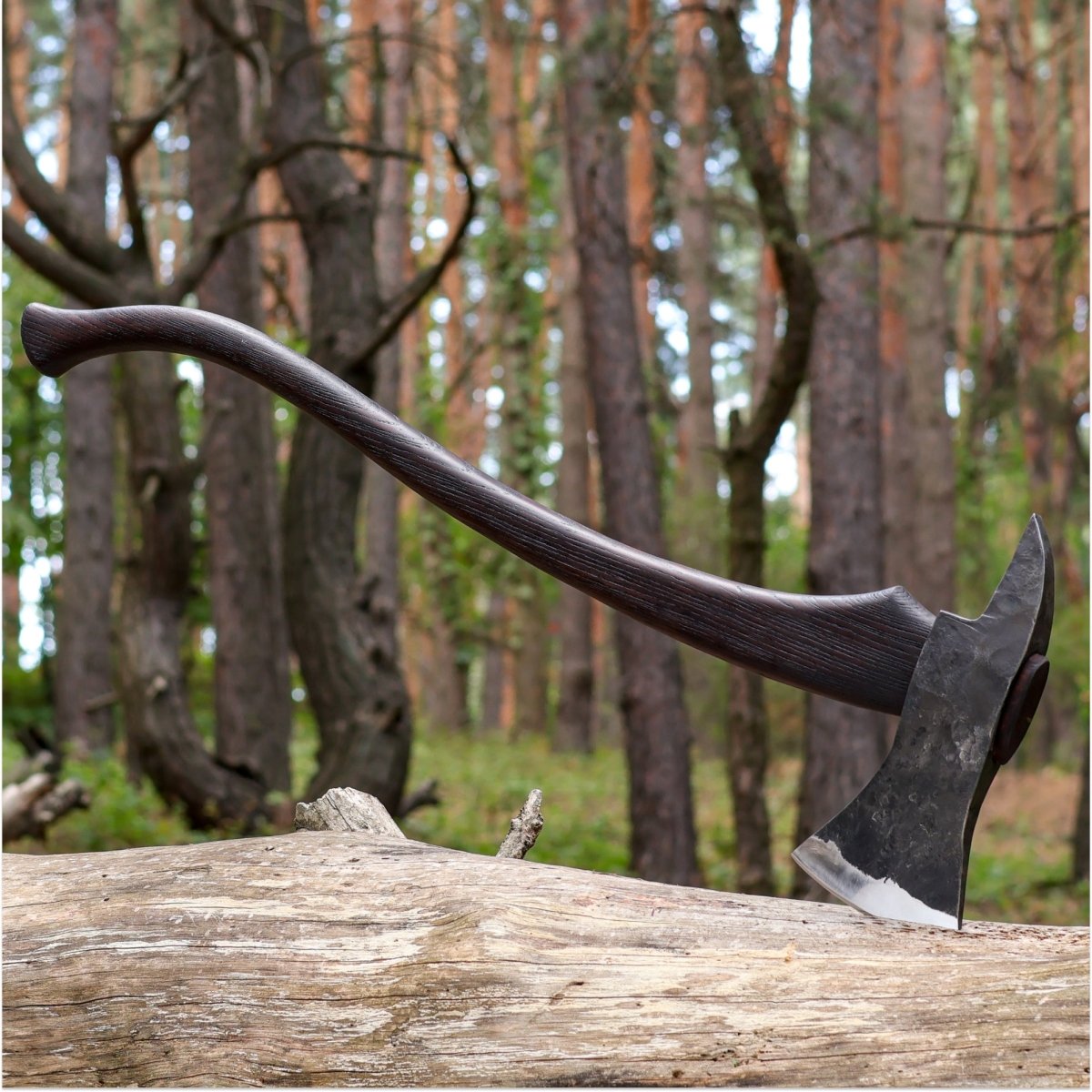 Hand forged Fireman's Axe "American superhero" with leather case