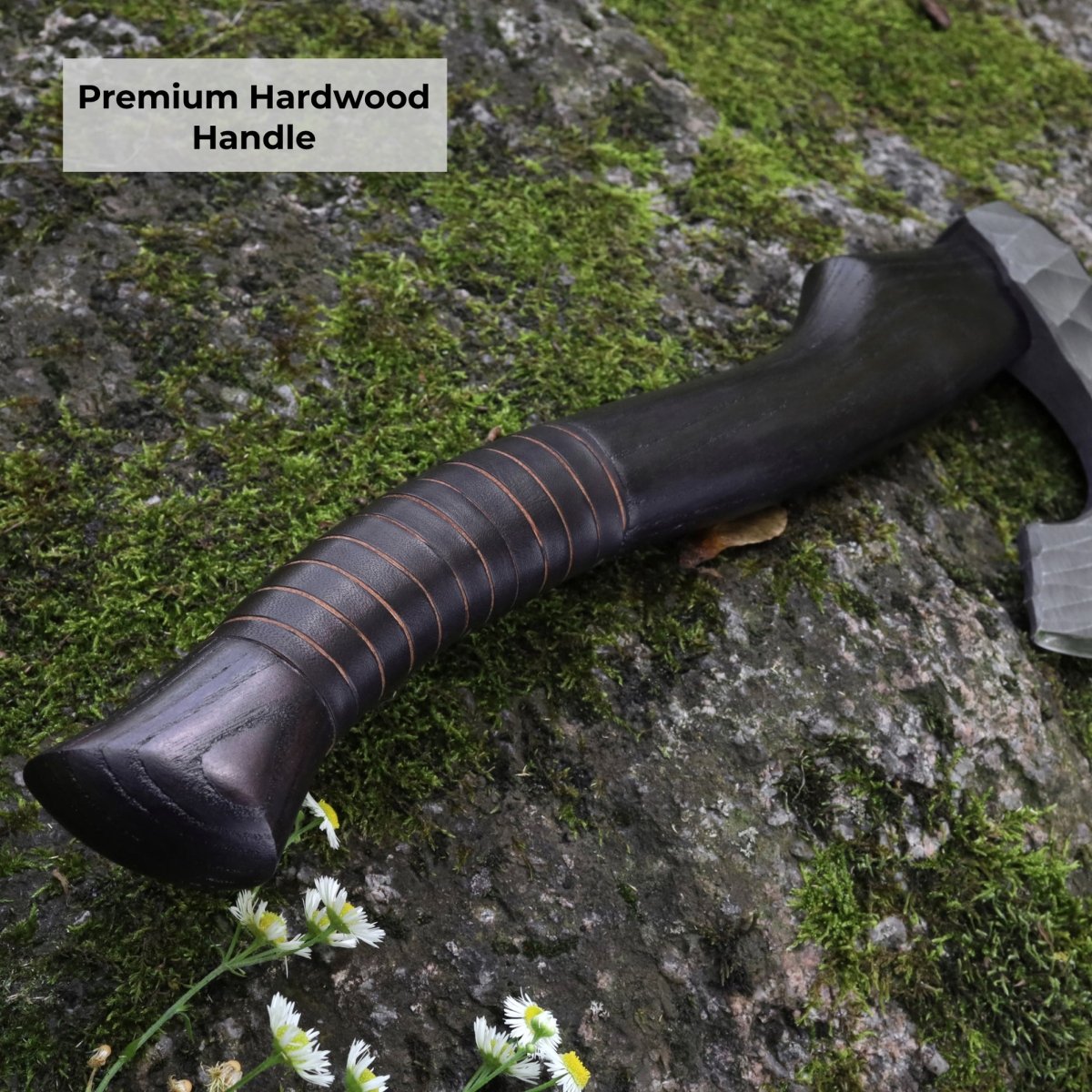 Viking axe "Vargoks" with leather wrap
