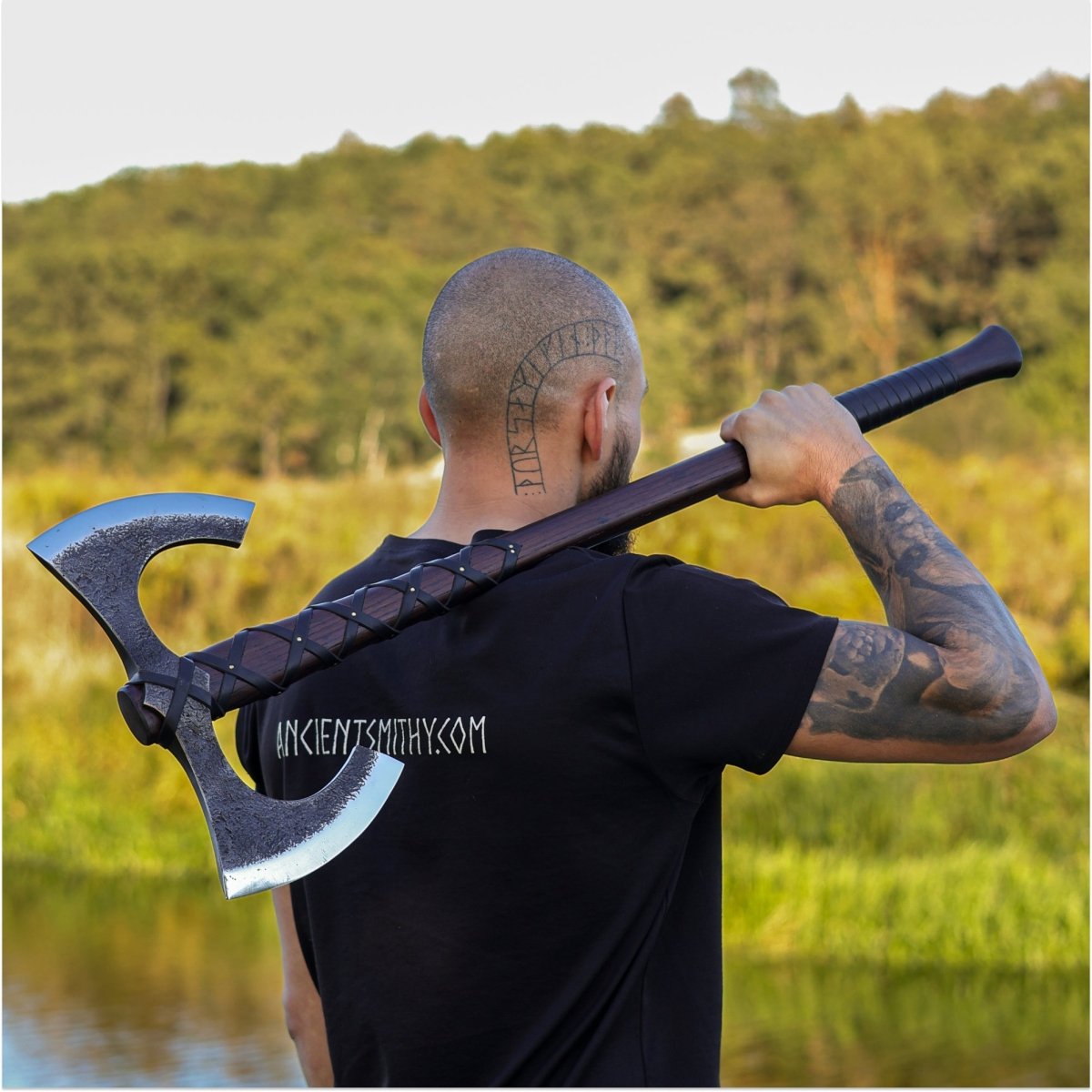 Viking Double-Edged Axe "Havamal"
