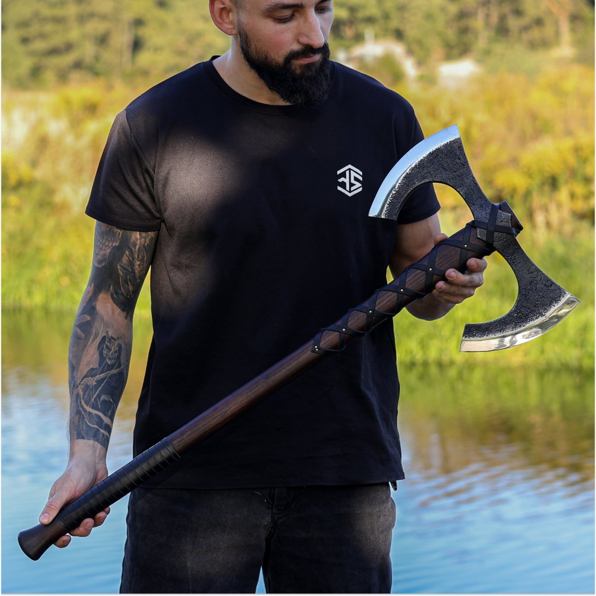 Viking Double-Edged Axe "Havamal"