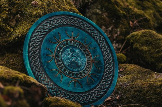 Odin's Raven Huginn and Muninn Viking Shield