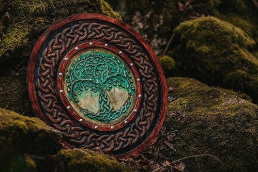 Yggdrasil Norse Tree Design Viking Shield - Carved Viking Shield