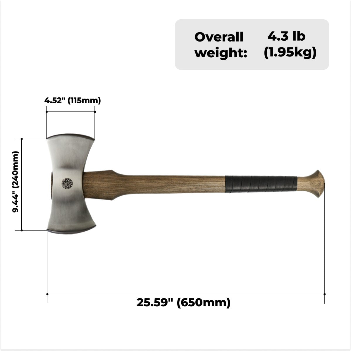 Functional double bit axe "Vargstal"