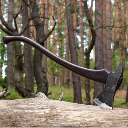 Hand forged Fireman's Axe "American superhero" with leather case