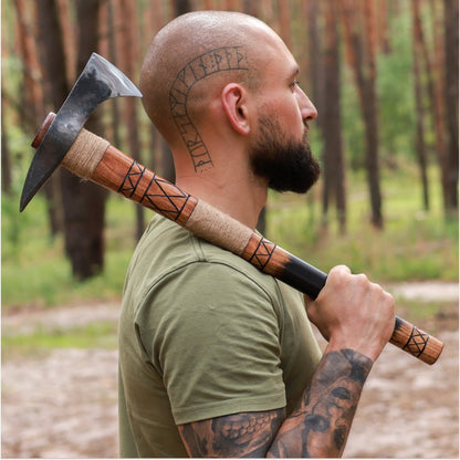 Hand-forged Gagegizhig tomahawk