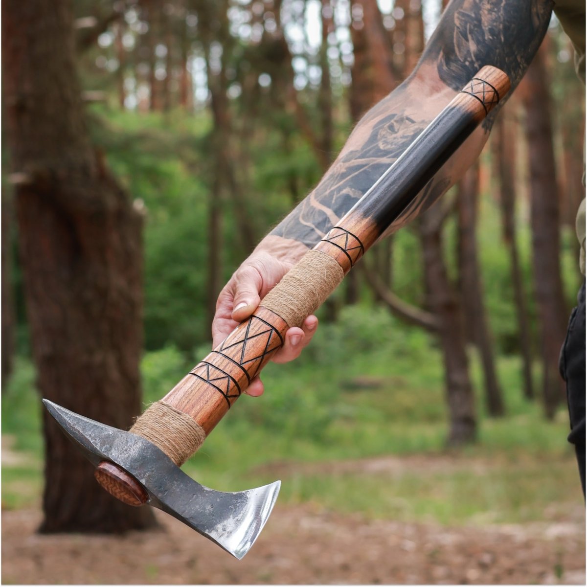 Hand-forged Gagegizhig tomahawk