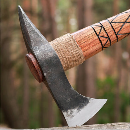 Hand-forged Gagegizhig tomahawk