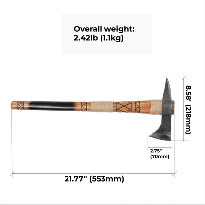 Hand-forged Gagegizhig tomahawk