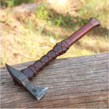 Hand-forged  Gurons spike tomahawk