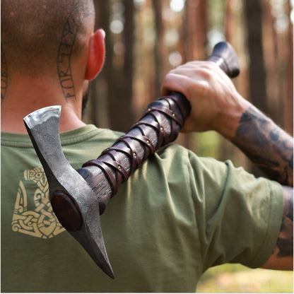 Hand-forged  Gurons spike tomahawk