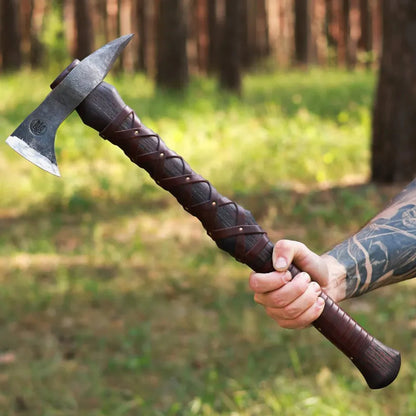 Hand-forged  Gurons spike tomahawk