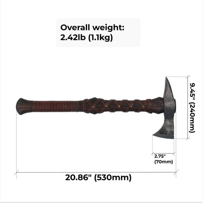 Hand-forged  Gurons spike tomahawk