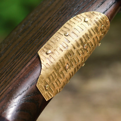 Hand Forged Viking Axe "Veles" with leather wrap on the handle