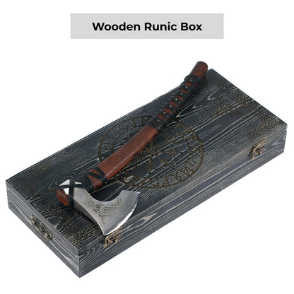 Handmade Norse axe ''Njord" with gently leather wrap
