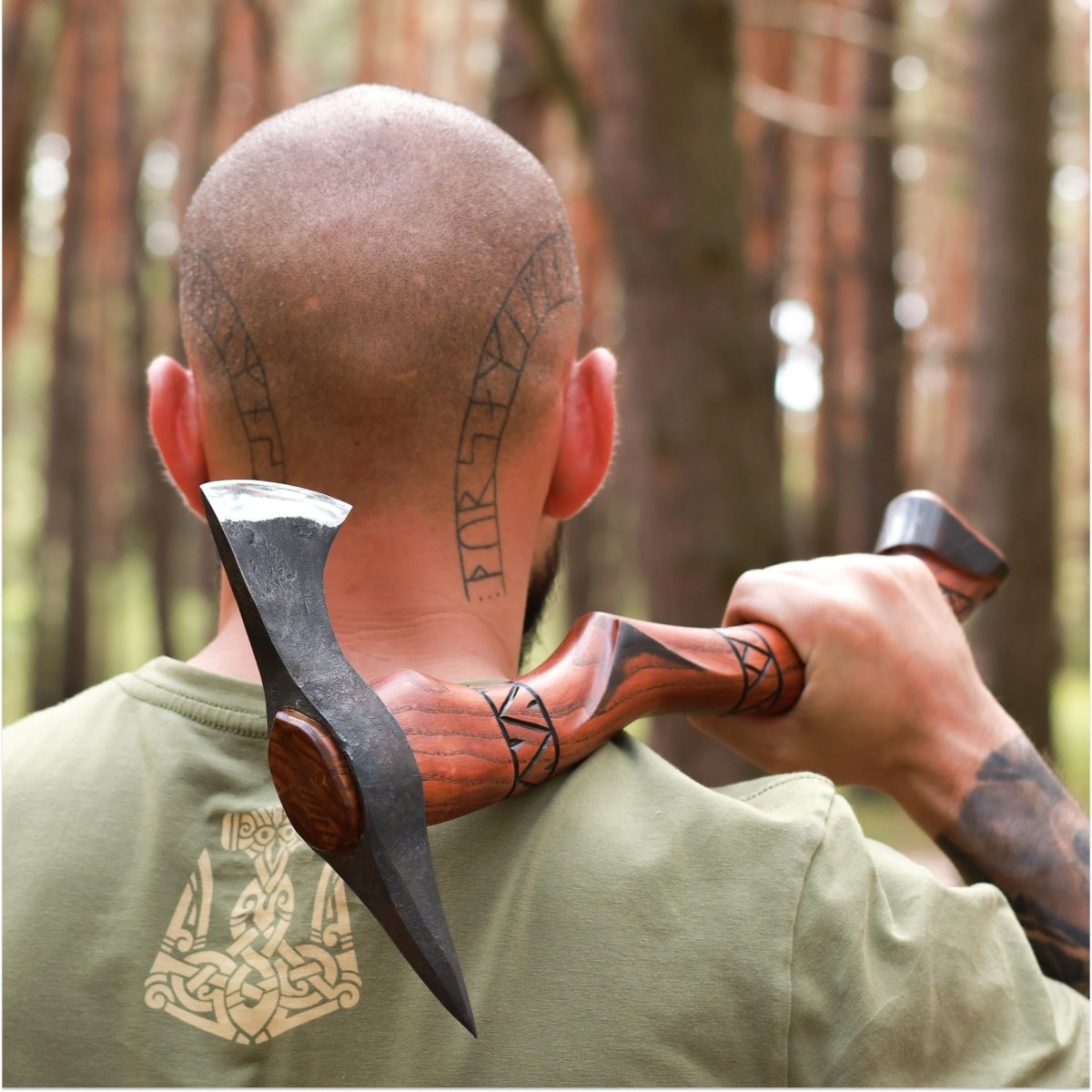 Handmade tomahawk axe "Black Hawk"