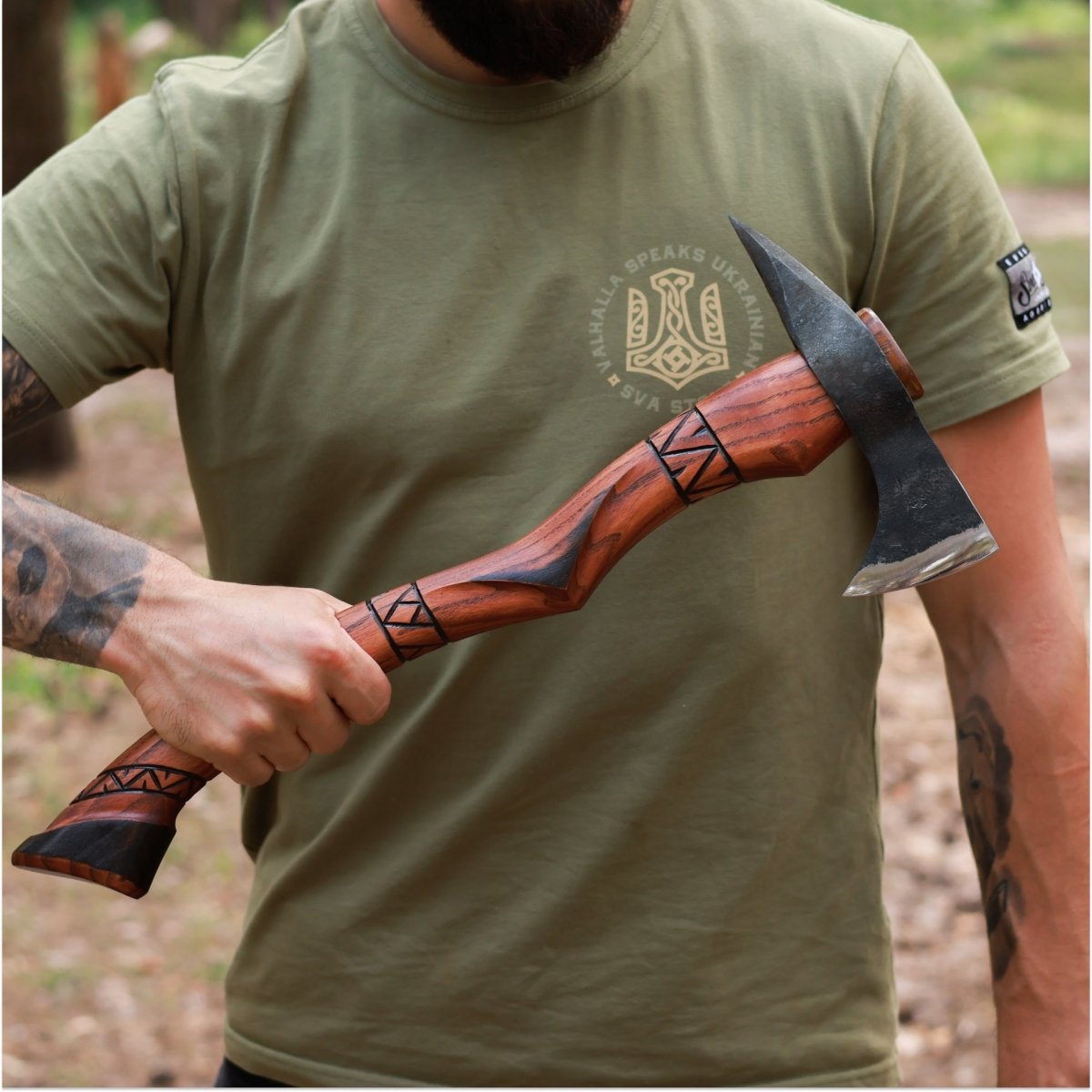 Handmade tomahawk axe "Black Hawk"