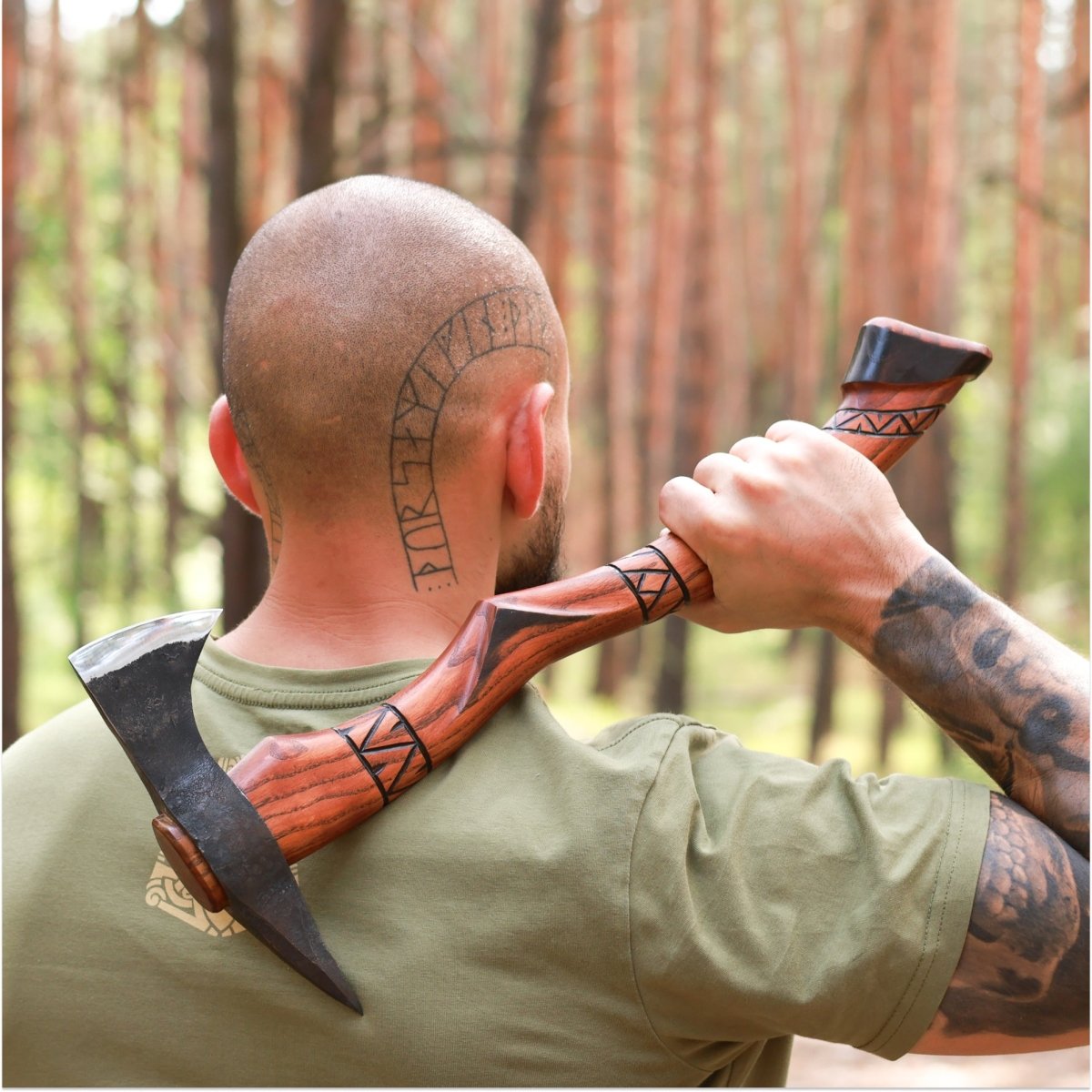 Handmade tomahawk axe "Black Hawk"