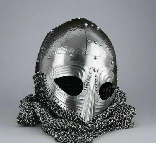Viking Helmet with Chainmail - Norse Warrior Armor