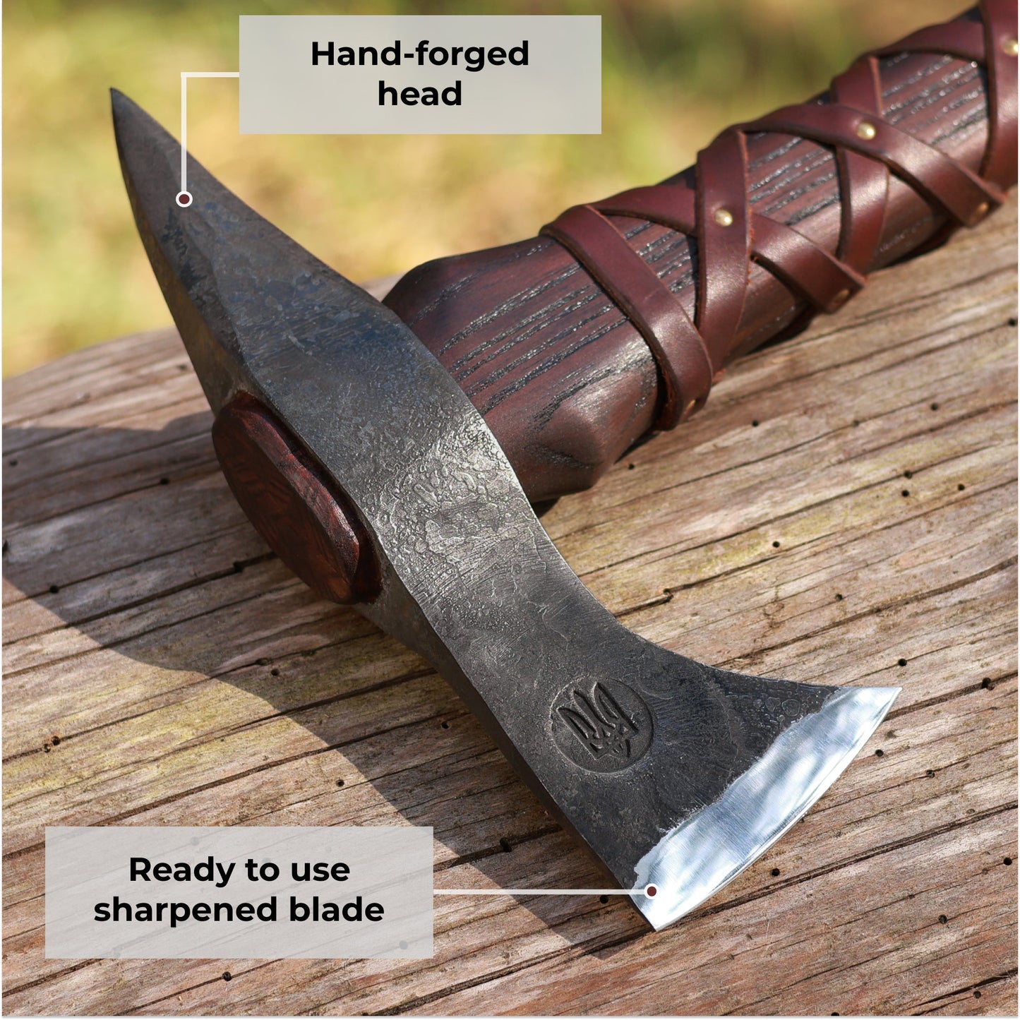 Hand-forged  Gurons spike tomahawk