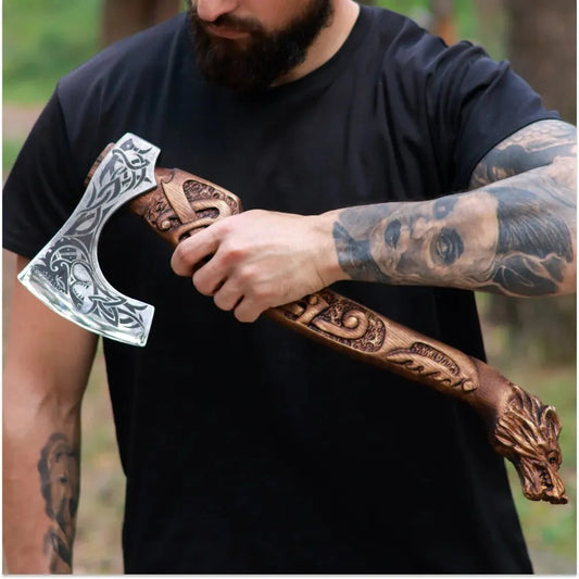 Viking axe handmade Ulfhednar Warriors