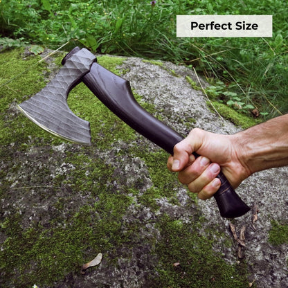 Viking axe "Vargoks" with leather wrap