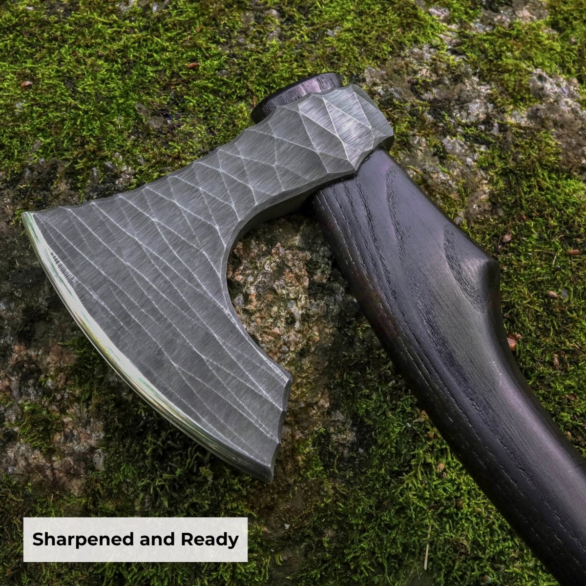 Viking axe "Vargoks" with leather wrap