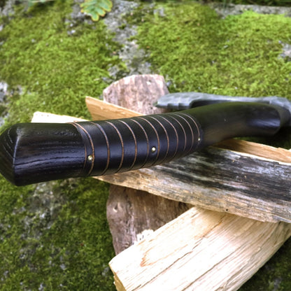Viking axe "Vargoks" with leather wrap