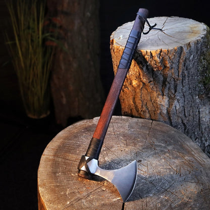 Viking Axe "Vindflaug" with Leather Wrap