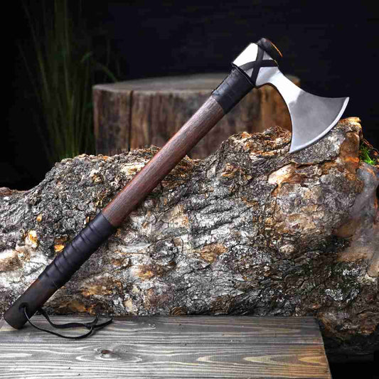 Viking Axe "Vindflaug" with Leather Wrap