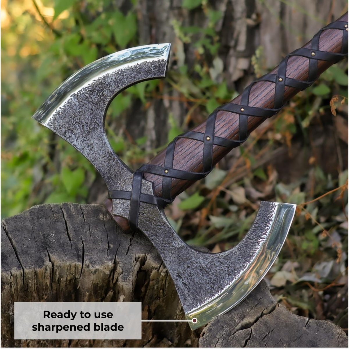 Viking Double-Edged Axe "Havamal"