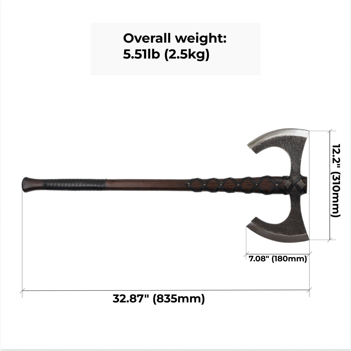 Viking Double-Edged Axe "Havamal"