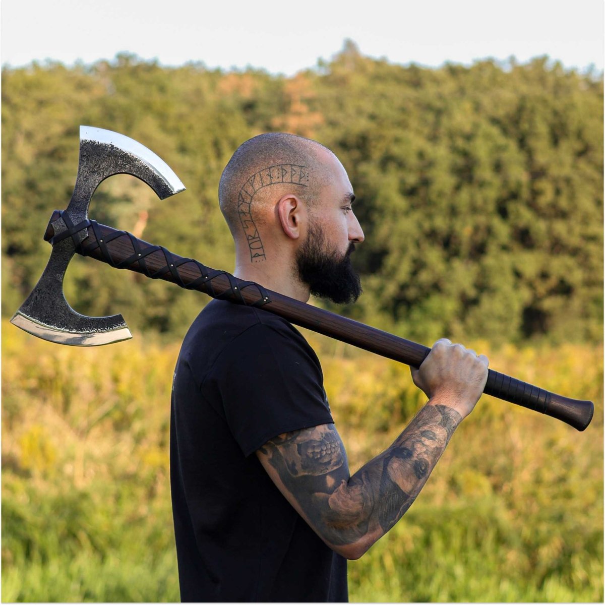 Viking Double-Edged Axe "Havamal"